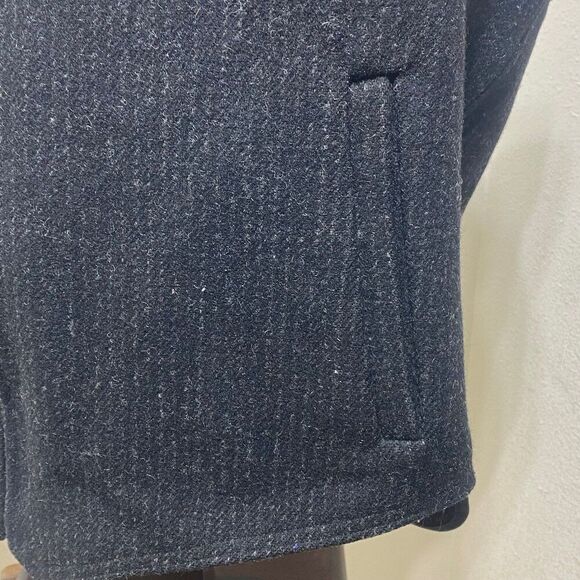 L.L. Bean Men's Wool Full Zip Vest Black Size Large Outdoor Adjustable Back - Picture 5 of 11